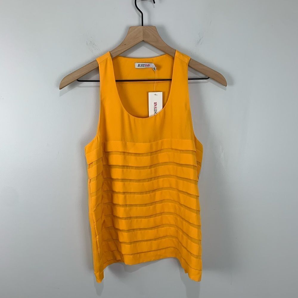 JustFab Yellow Tank Blouse 